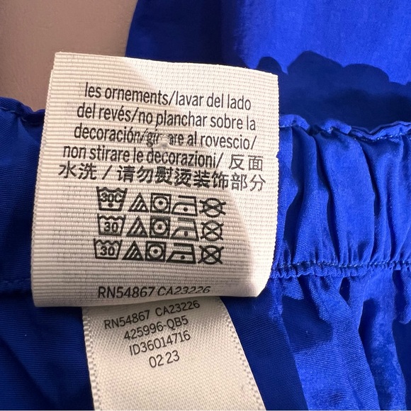 Pink Victoria Sercret Blue Elastic Waist Wide Leg Cargo Pants Size XXL w/Pockets - Picture 8 of 16